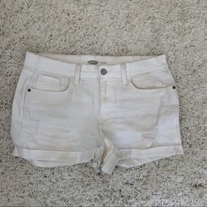 White Semi-Distressed Old Navy Boyfriend Shorts